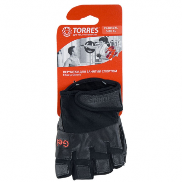 Перчатки для занятий спортом TORRES PL6049M размер M черные 00006062